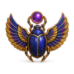Winged scarab